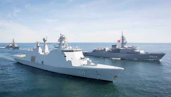De Japanse marine neemt deel aan een NAVO-oefening in de Baltische Zee in 2018. Een sterkere samenwerking zal goed zijn 